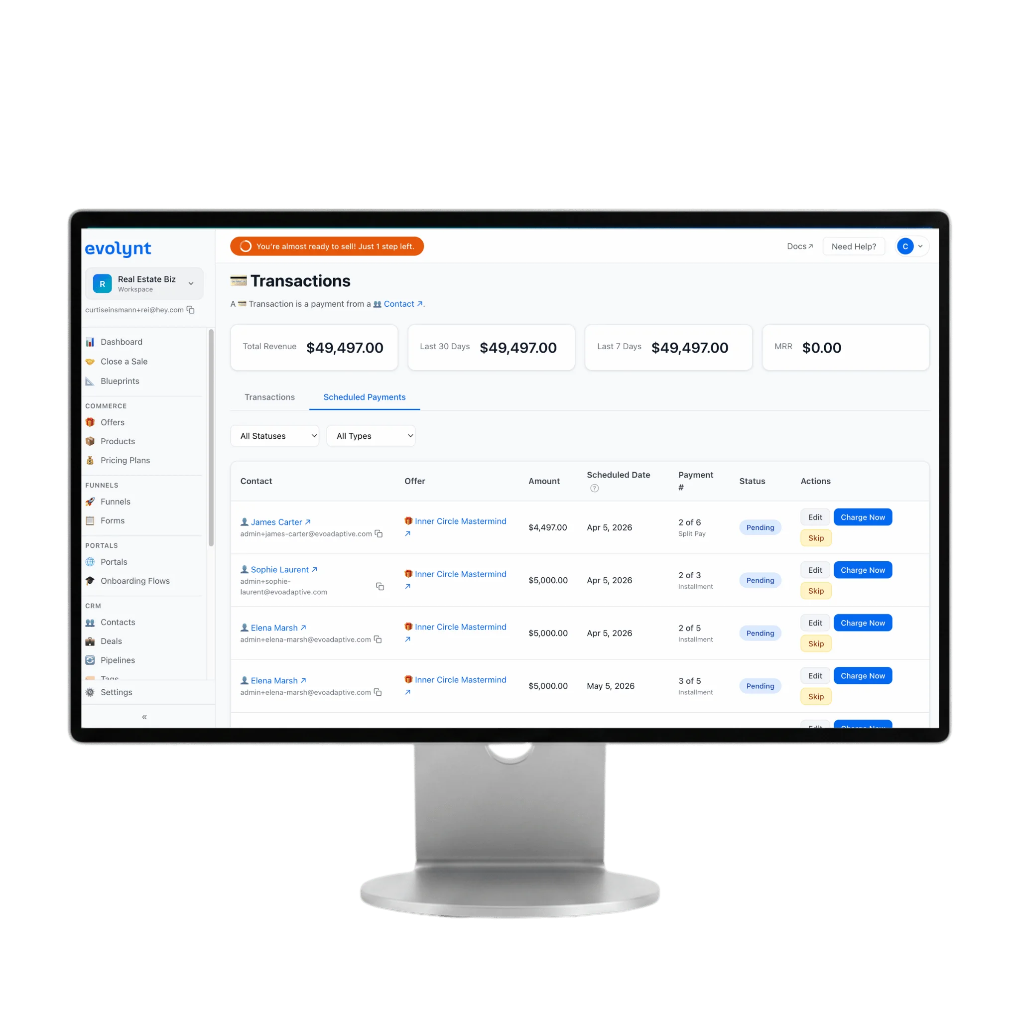 Payments screenshot
